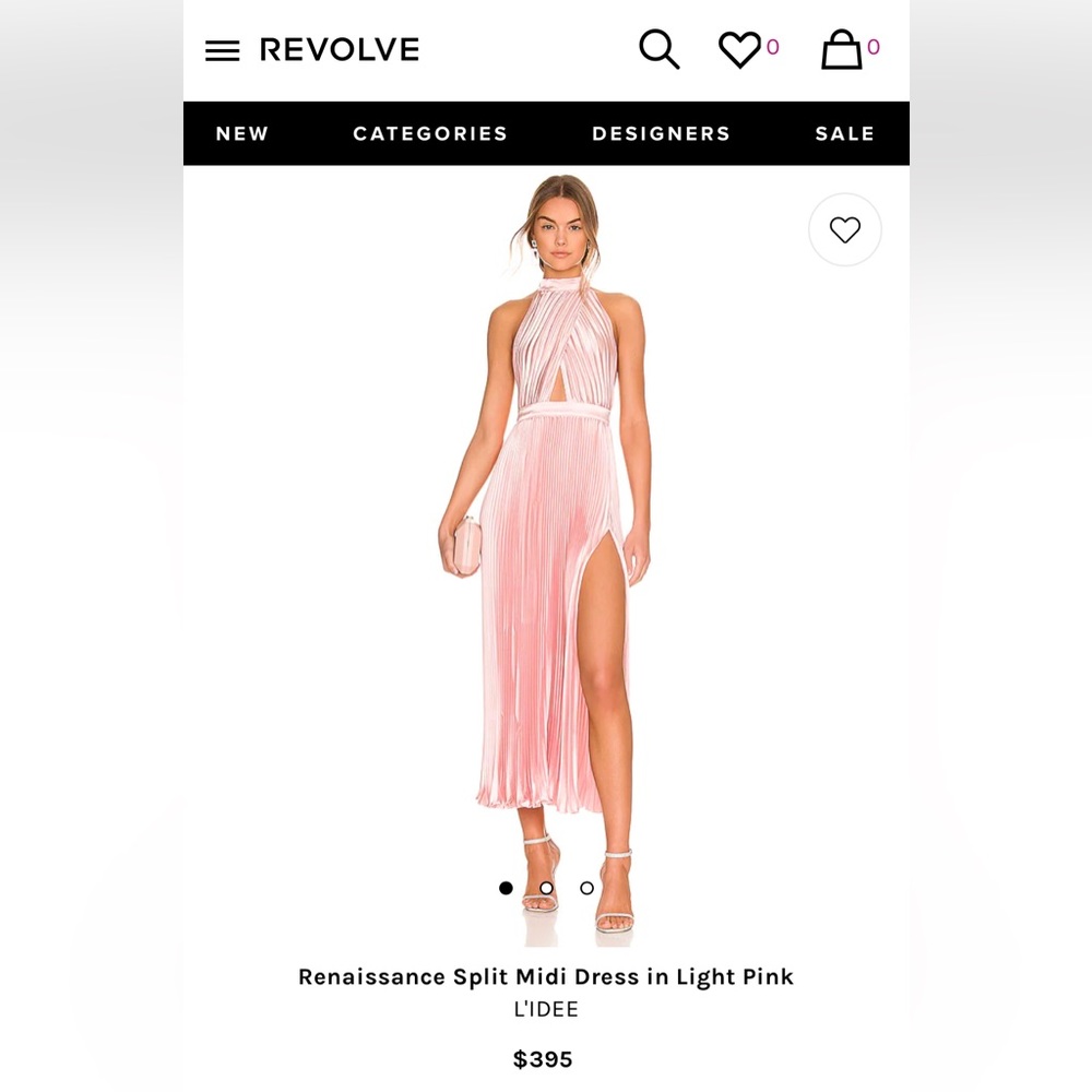 COPY - L’IDEE Renaissance Split Midi Dress in Light Pink